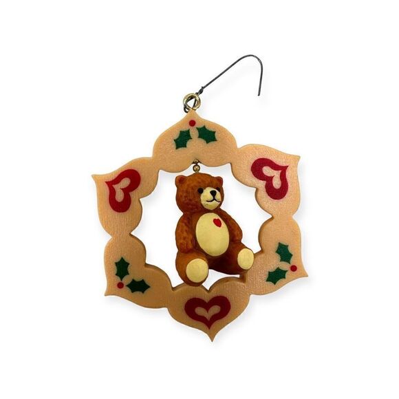 Hallmark Handcrafted Twirl-About Ornament Loving Bear 1988 QX493-4 - Picture 6 of 11